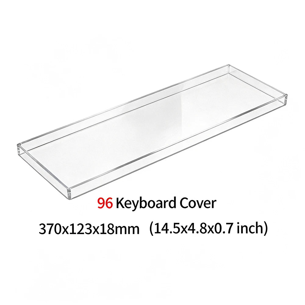 Clear Acrylic Mechanical Keyboard Dust Cover Protector Case For 60 96 98 104/108Key Transparent Anti-Dust Keyboard & Mouse Cover