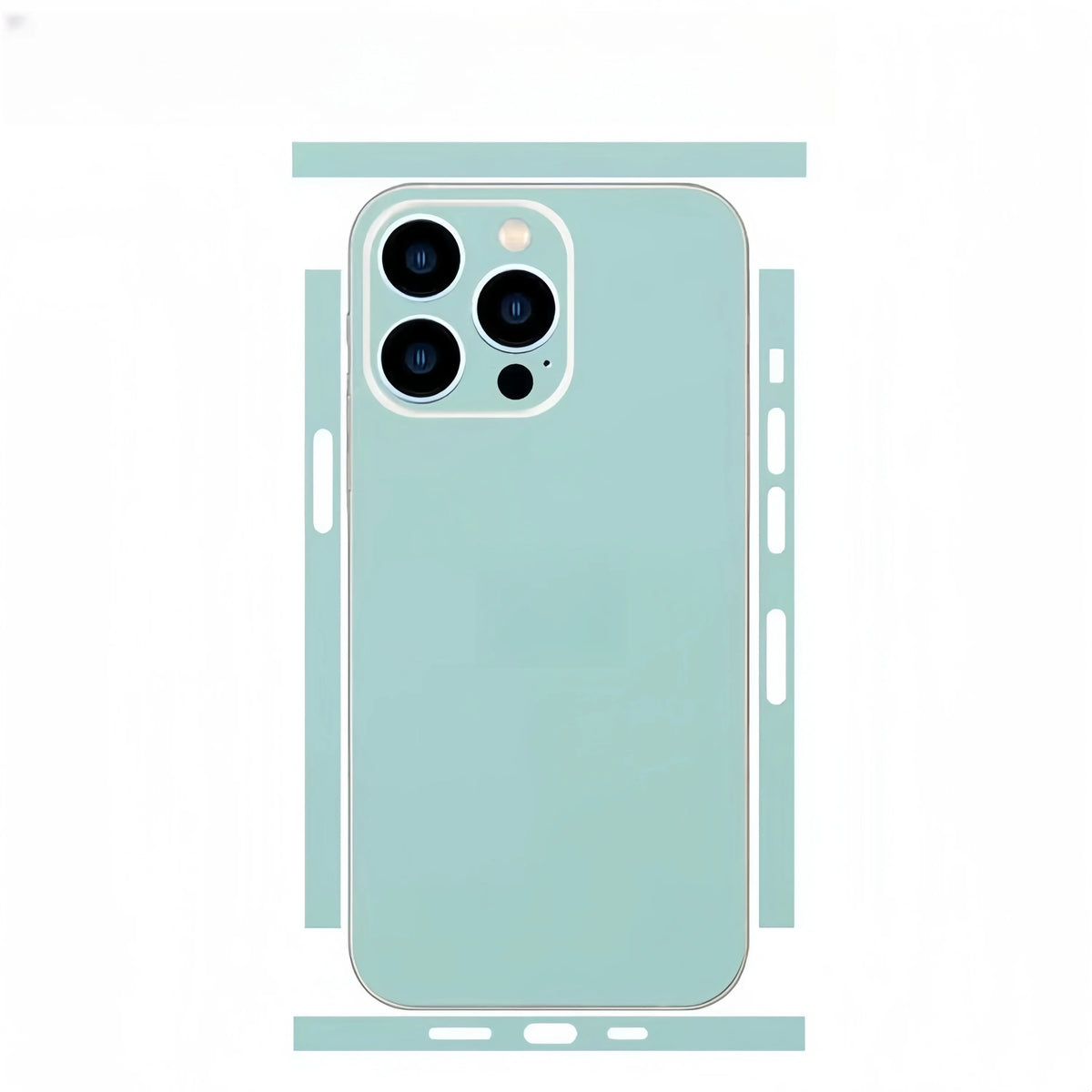 Plain Color Decal Skin for iPhone 13 14 15 16 17Pro Max Back Film Cover Wrap Rear Screen Protector Anti-scratch Durable Sticker