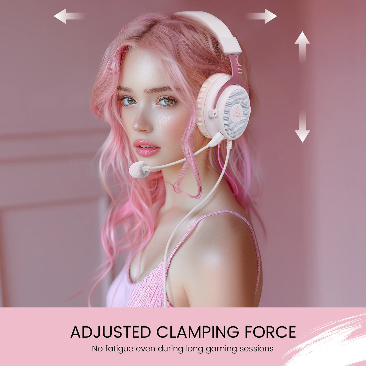 EKSA E900 PC Gaming Headphones 3.5mm Wired Headset Gamer Stereo Over-Ear Headphone with Detachable Microphone for PS4/PS5/Xbox