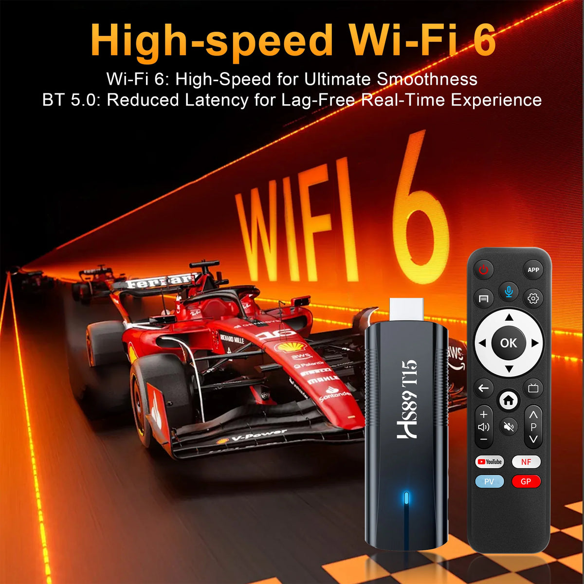 TV Stick Android 14.0 HS89 T15 RK3539 Wifi6 Media Player Support 4K Voice Remote Home Android Smart TV Stick 2GB 16GB 4GB 32GB