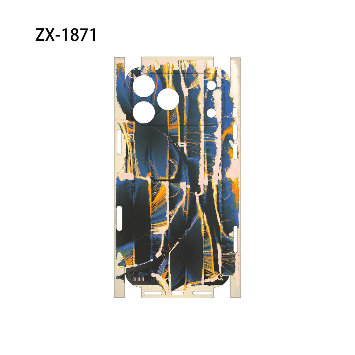 For Apple iPhone 17 16 15 14 IPhone13 Pro Max Full Body Back Cover Decal Skin 3D Colorful Rear Protective Sticker Film