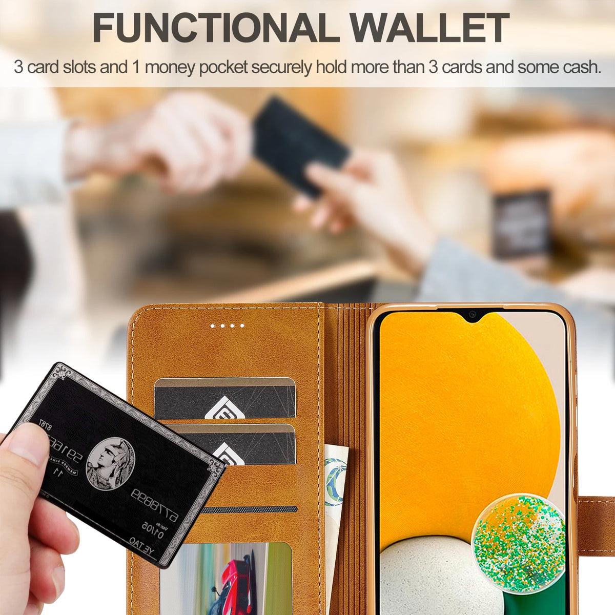 Leather Flip Case For Samsung Galaxy A17 A37 A57 A15 A35 A55 A16 A36 A56 A07 A26 A06 A05S A14 A34 A54 A13 A33 A53 Wallet Cover