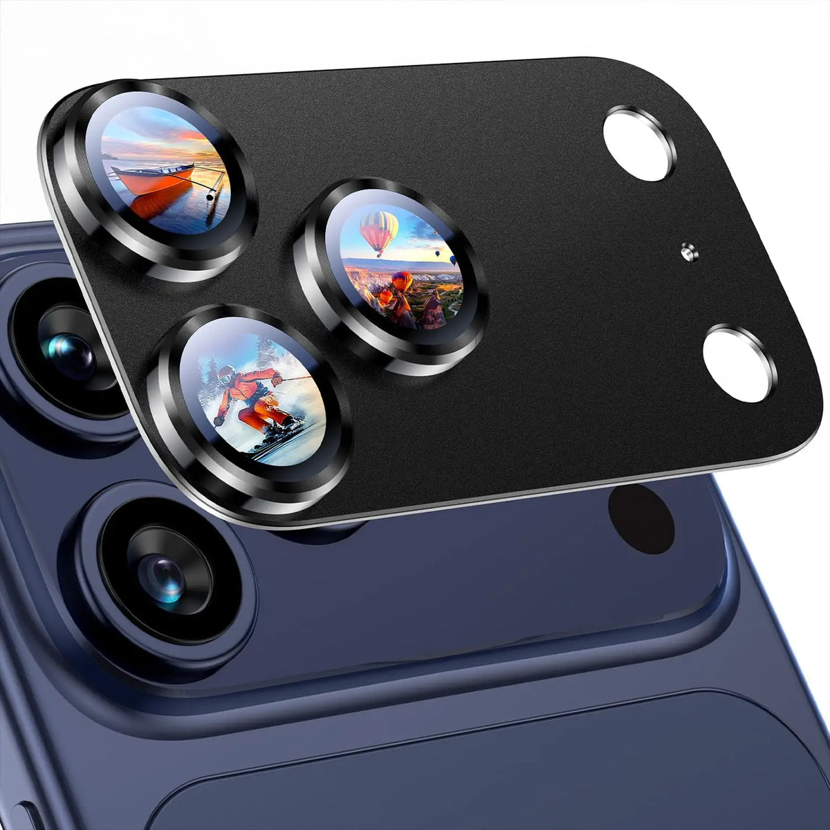 for Phone 17 Pro Max 17Air Camera Lens Protector Strong Adsorption Metal 9H+ Tempered Glass Camera Screen Full Protective Cover