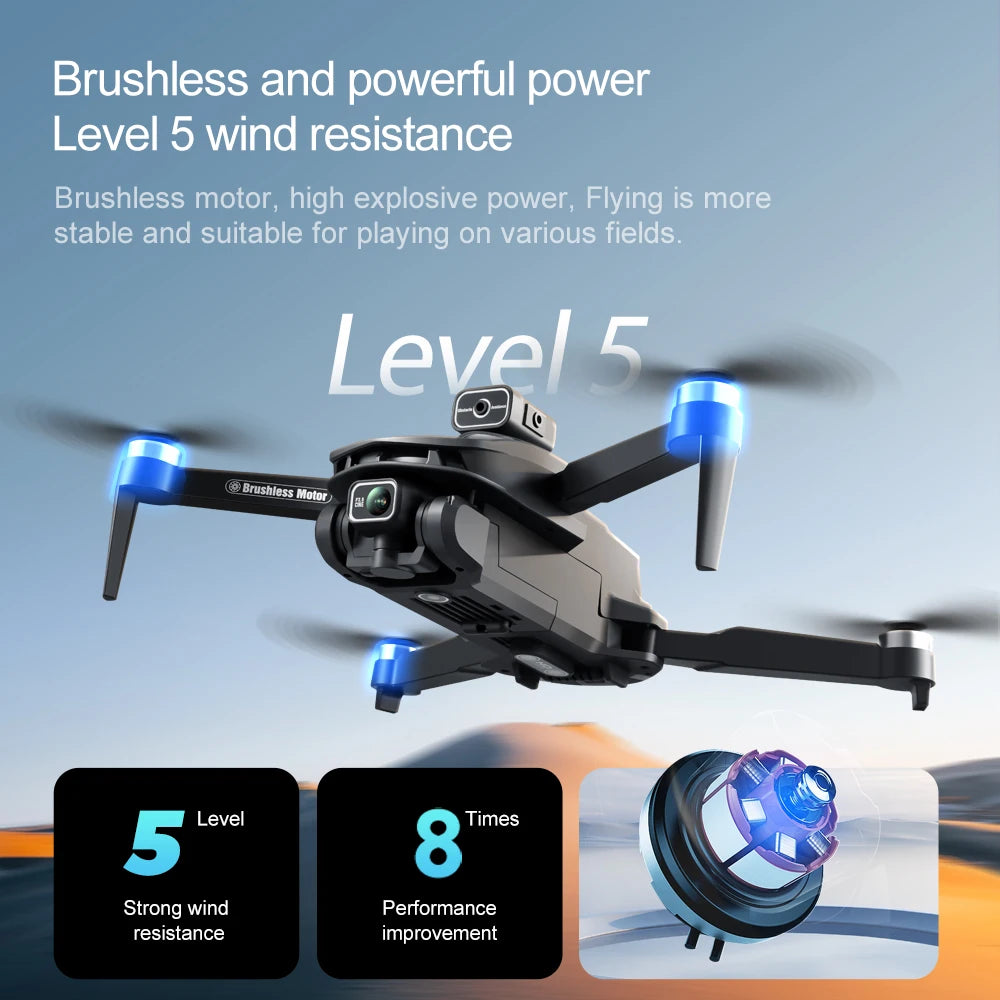 V168 Max Mini Drone Screen Ccontrol 8K HD Dual Cameras Remote 5G WIFI FPV Remote Control Portable Obstacle Avoidance Drone