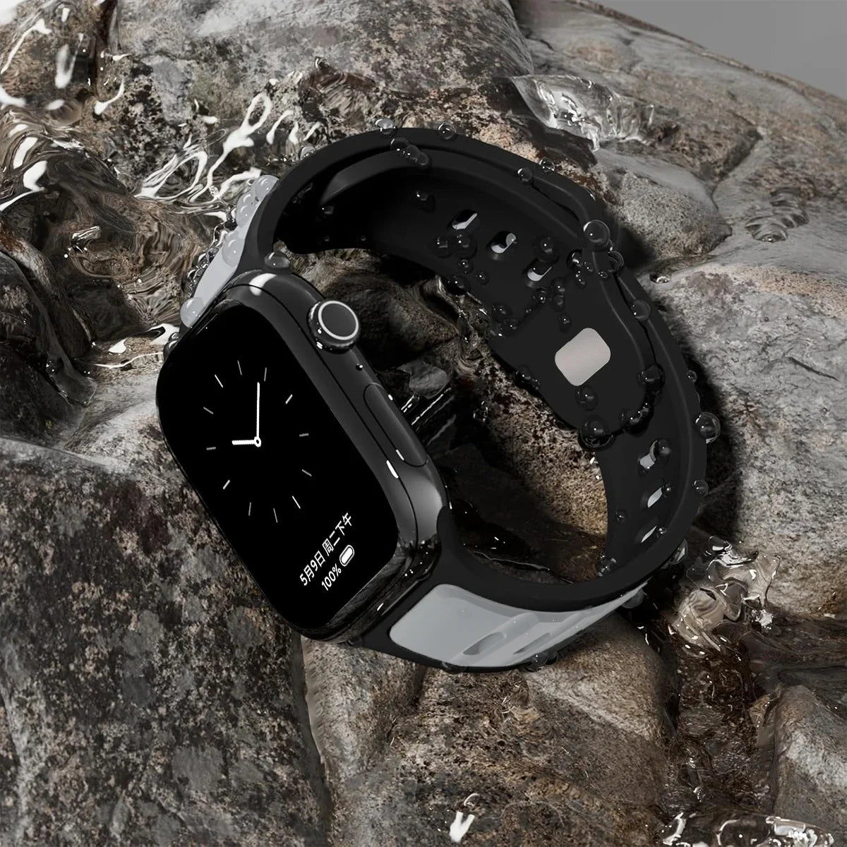 For Iwatch Series 11 10 9 8 7 6 5 4 SE3 Ultra 3/2 Silicone Strap Sports Band for Apple Watch 49mm 46mm 45mm 44mm 42mm 41mm 40mm