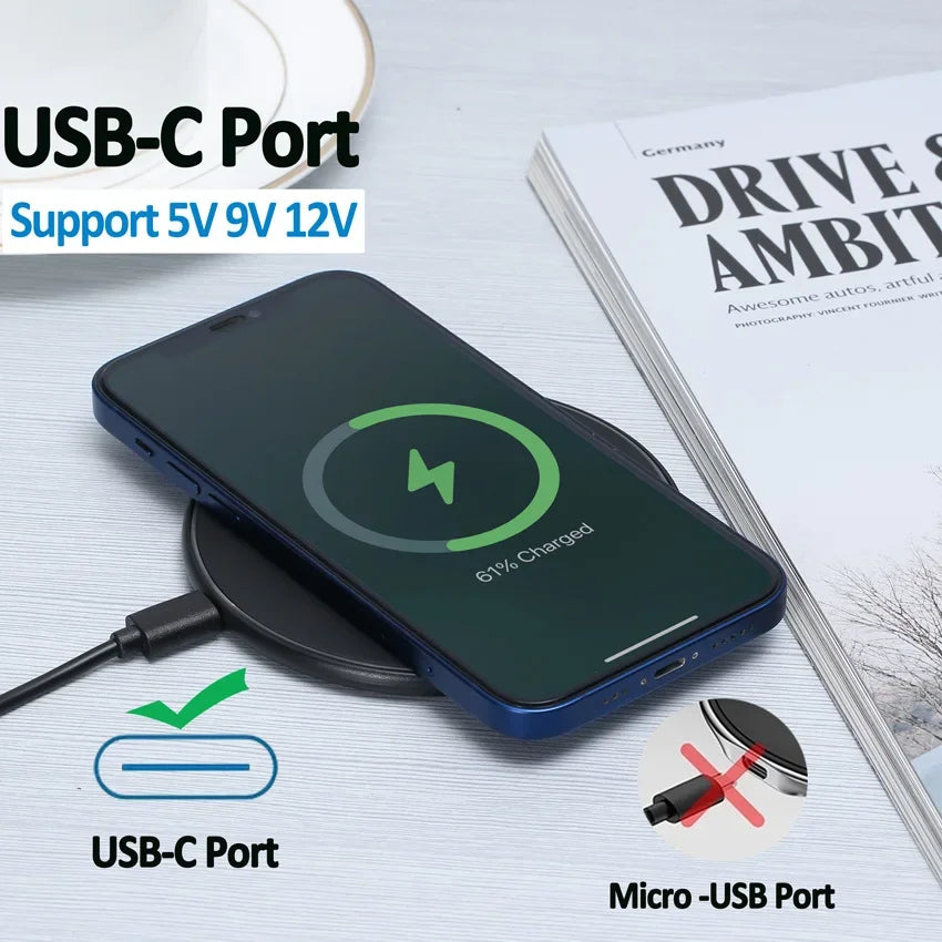 100W Fast Wireless Charger Pad For iPhone 15 14 13 12 X Pro Max 8 Samsung Galaxy S23 Xiaomi Wireless Charging Station Chargers