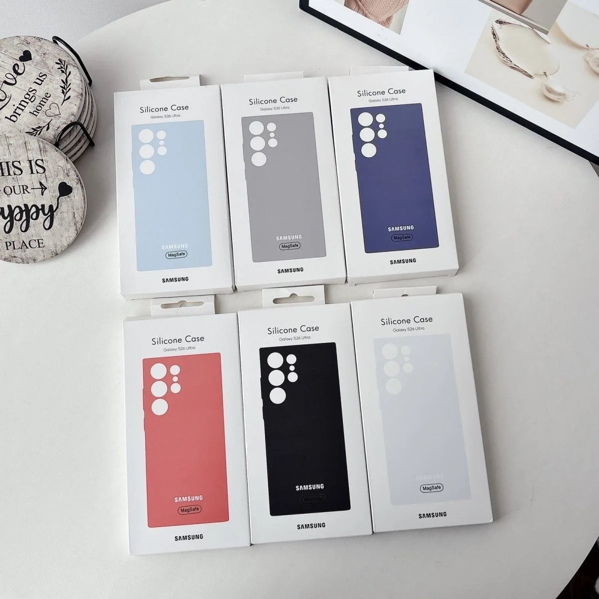 Original For Samsung Galaxy Official Silicone Case For S26 S26Ultra S26+Plus Protection Case With Magsafe Wireless Charging