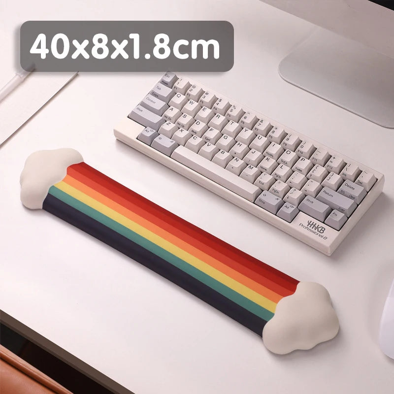 Rainbow Mouse Pad Wrist Rest for Computer Laptop Keyboard Desktop Pad Ergonomically Designed to Reduce Wrist Fatigue Mouse Pad