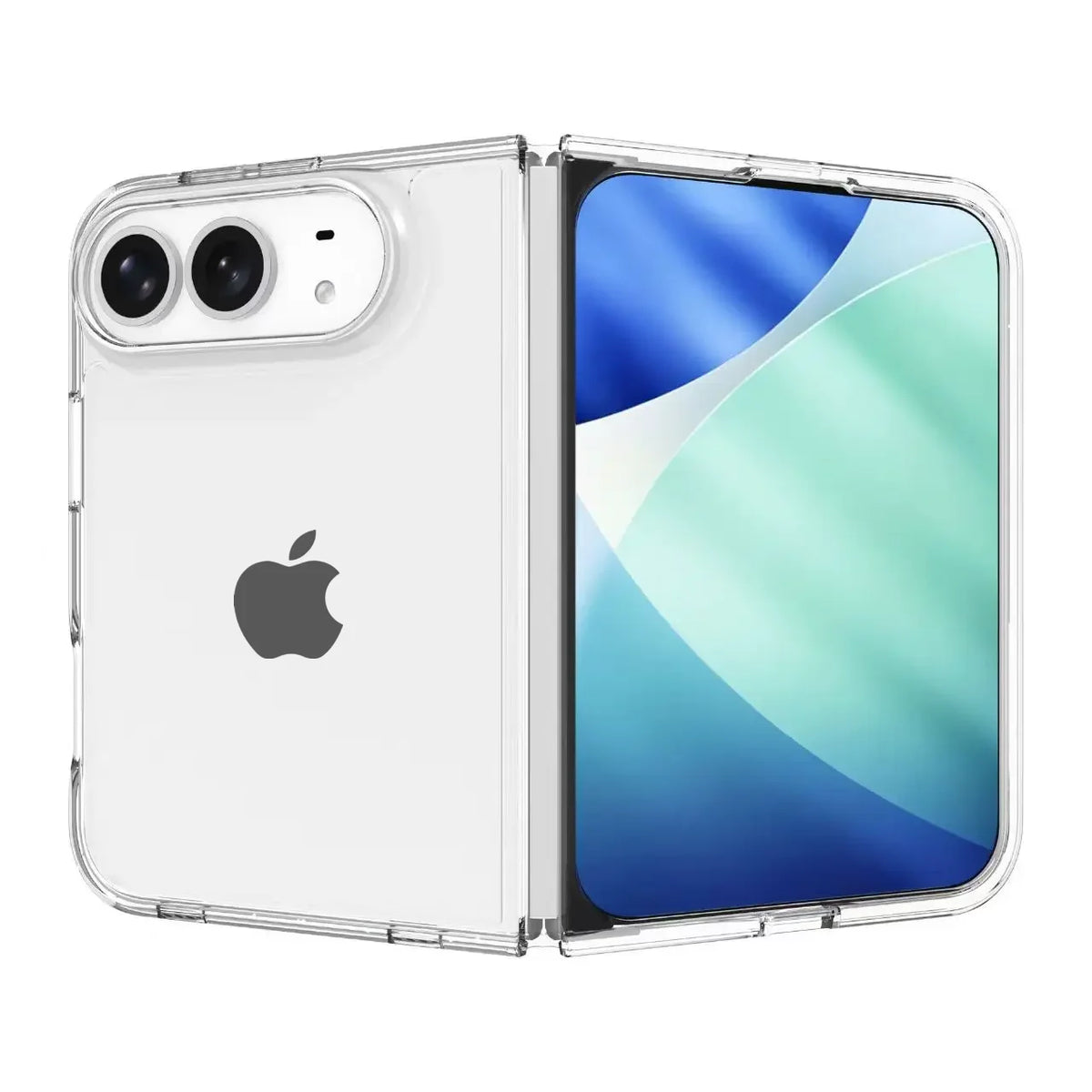 Transparent Phone Case For iPhone Duo 18 Fold 17 16 15 14 Plus 13 12 11 Pro Max Clear Shockproof Bumper Cover Protective Funda