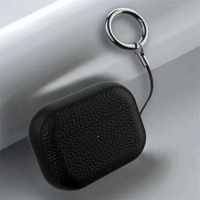 TPU Leather Case For AirPods 4 3 2 1 Earphones Protective Cases For Apple Air Pods Pro 1st 2nd Gen Cover Headset Shell With Hook