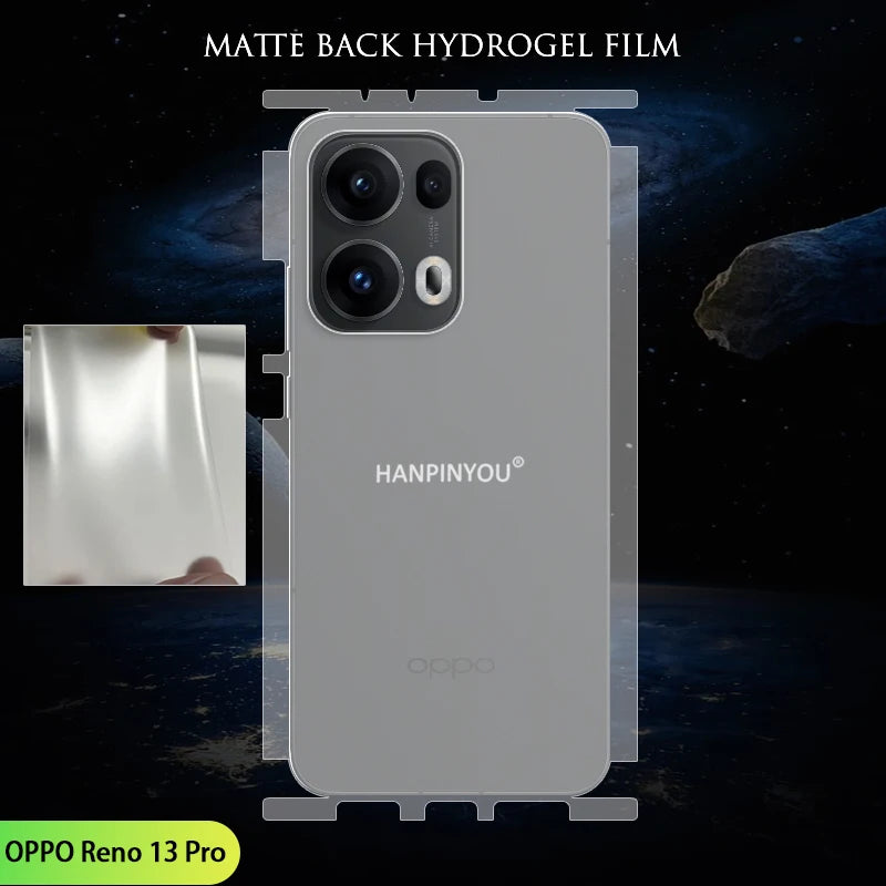 For OPPO Reno 15 14 13 Pro Max 15c Wrap Edge Soft TPU Ultrathin Scratch Repair HD/Matte Back Hydrogel Film Full Cover Protector