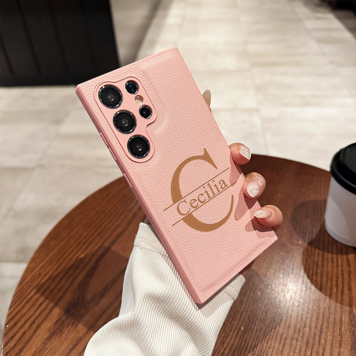 Custom Name Initials Case For Samsung Galaxy S25 S24 S23 S22 S21 S20 Ultra Plus FE A13 A14 A15 A34 A35 A52 A53 A54 A55 A56 A05S