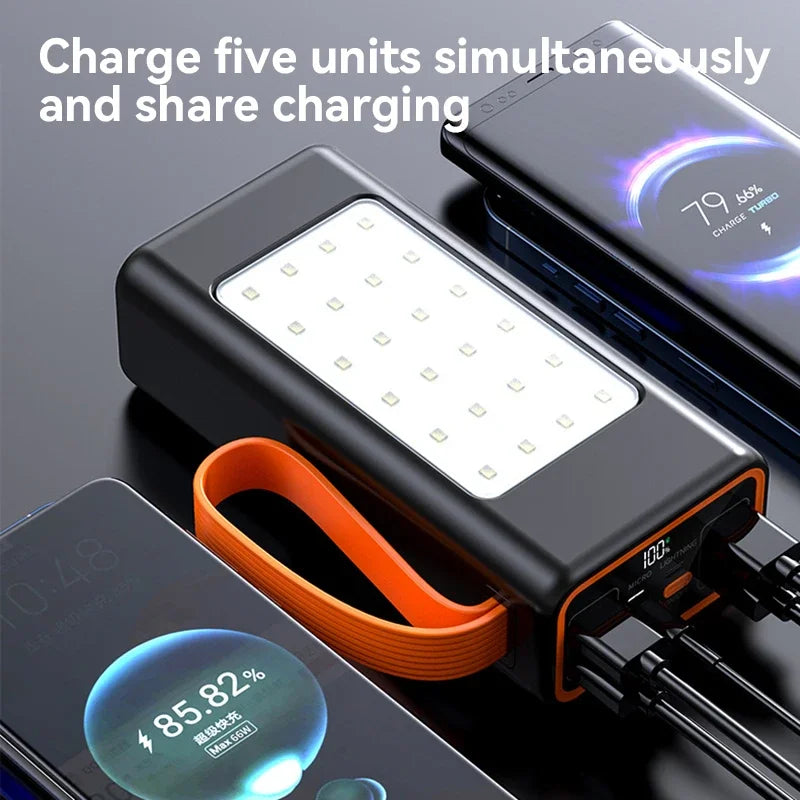 Lenovo 50000mAh Large Capacity Power Bank 30000mAh Portable USB C Fast Charging External Spare Battery For IPhone Huawei Samsung