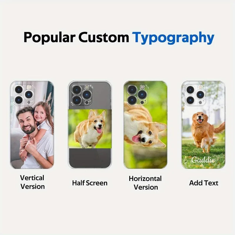 For iPhone 17 16 16e 15 14 13 12 11 Pro Max Mini SE XS X XR 7 8 Plus DIY Photo Customized Soft Case Personalized TPU Back Cover