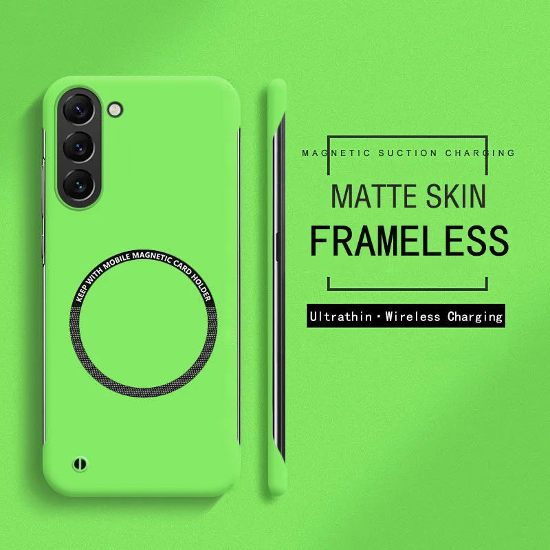 Matte Skin Frameless Magnetic Slim Case For Samsung Galaxy A31 A32 A33 A34 A52 A53 A54 A55 A73 Hard PC Back Cover