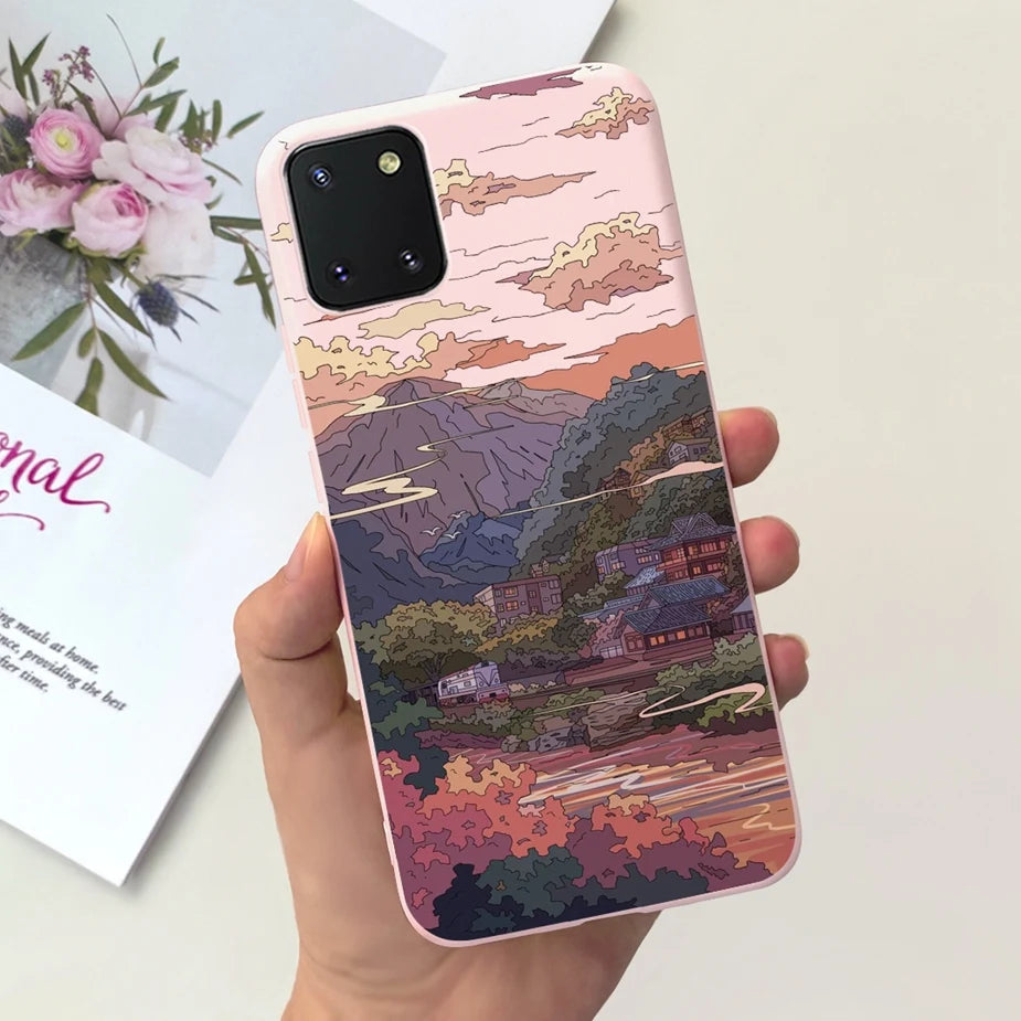 For Samsung Galaxy Note10 Lite Case SM-N770F 6.7'' Popular Candy Painted Cover Soft TPU Phone Case For Samsung Note 10 Lite Bags