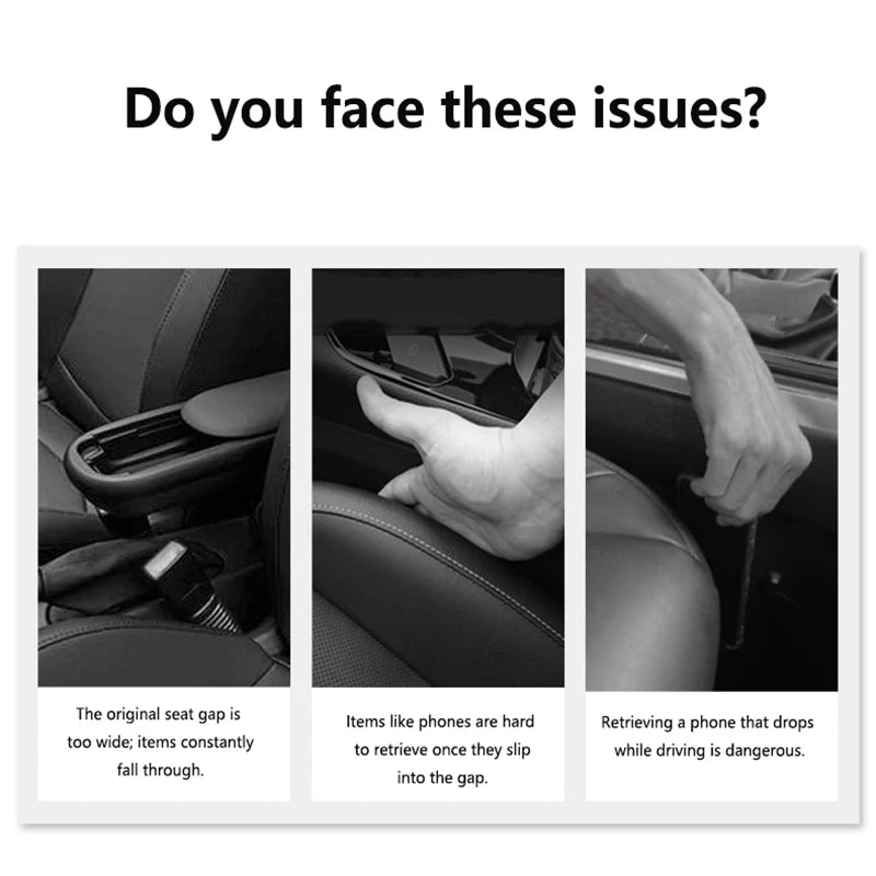 2pcs Car Seat Gap Filler Universal Various Vehicle Models Anti-Drop Interior Trim Accessories for Car Seat Side Gap Storage