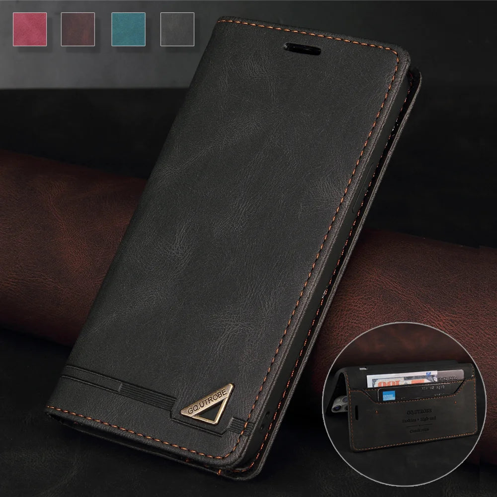 Flip Leather Case for Samsung Galaxy S26 S25 S24 Ultra S23 FE S22 S21 Plus A17 A37 A57 A15 A35 A55 A16 A56 A36 A14 A34 A54 bag