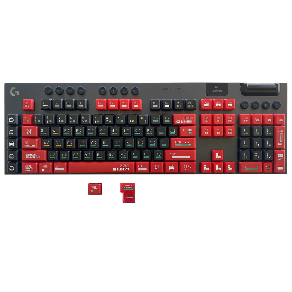 Dazzling Upgrade! G915 Dual-color Keycaps, PBT DIY Keycaps for Logitech G813/G815/G913/G915 TKL RGB Mechanical Gaming Keyboards