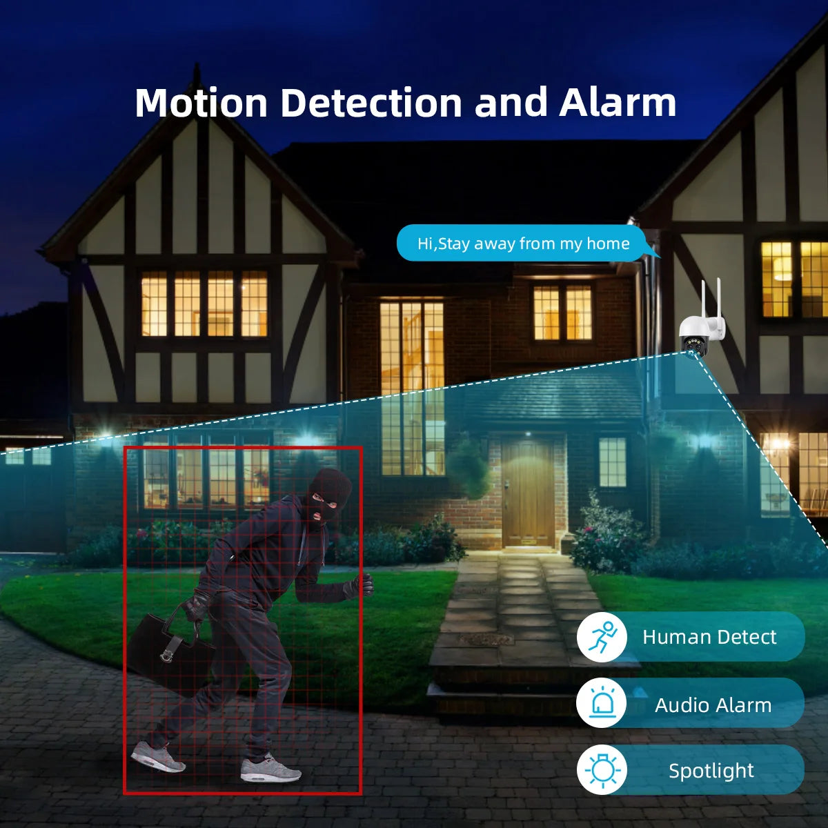 8X Digital Zoom 8MP PTZ WiFi Camera Dual Lens Night Vision Human Detection CCTV Video Surveillance Camera 4K Security IP Camera