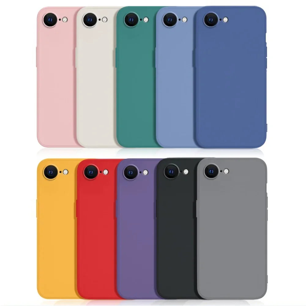 Luxury Phone Case For iPhone 16E For Apple iPhone 16E Cover 6.1 inch Original Liquid Silicone Rubber Shockproof Bumper Cover