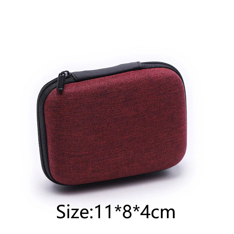 Portable Zipper Earphone Case Bag for Airpod Earpods KZ BA10 AS10 ES4 Charging Cable Accessories Mini Carrying Storage Bag Pouch