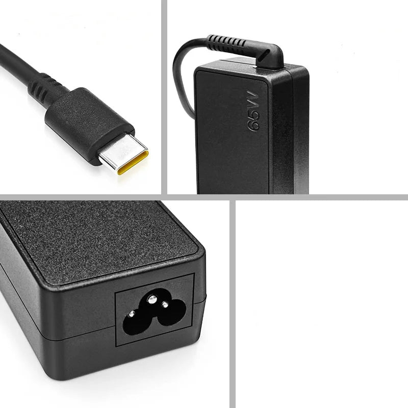 65W 20V 3.25A USB Type-C Laptop Power Adapter AC Charger For Lenovo Thinkpad X1 Carbon Yoga X270 X280 T580 P51 P52s E480 E470