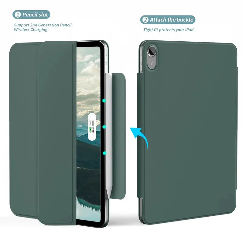 For 2025 iPad11 A16 10 10.9 2022 Pro 11 12.9 Inch Magnetic Case iPad Air4 5 10.9 Mini 6 8.3 Inch With Magnetic Detachable Cover