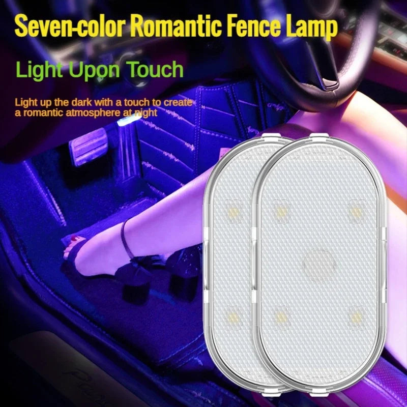 Car Mounted LED Magnetic Touch Lights, Wireless Interior Lights, Door Lights, Roof Mounted Lights Reading Lights USB Charging 5V