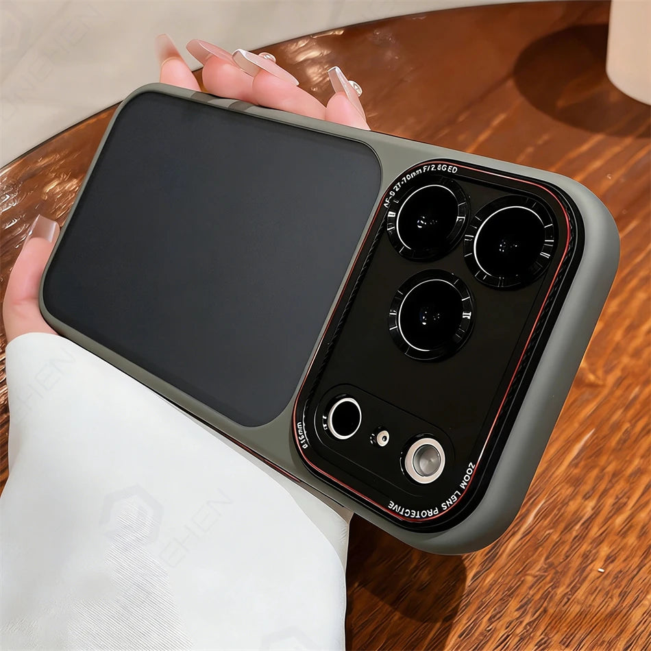 New Silicone Bumper Translucent Case For iPhone 17 18 Pro Max Orange Camera Lens Protection Shockproof Matte Clear Back Cover