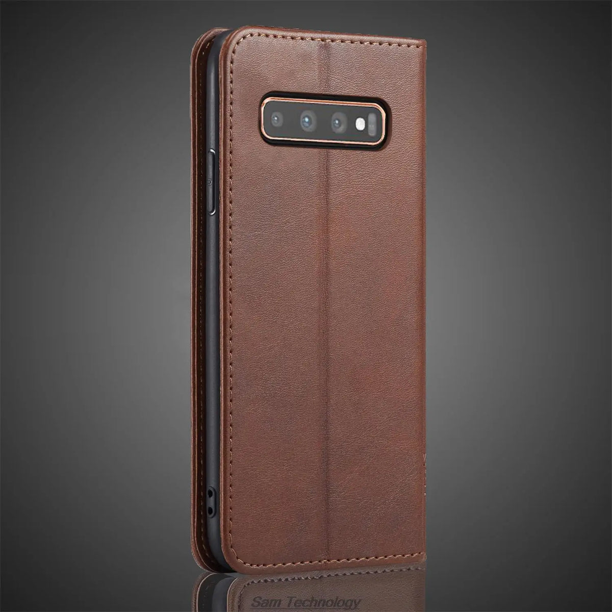 Magnetic attraction Leather Case for Samsung Galaxy S10 6.1" / S10+ plus 6.4" Holster Flip Cover Case Wallet Bags Fundas Coque