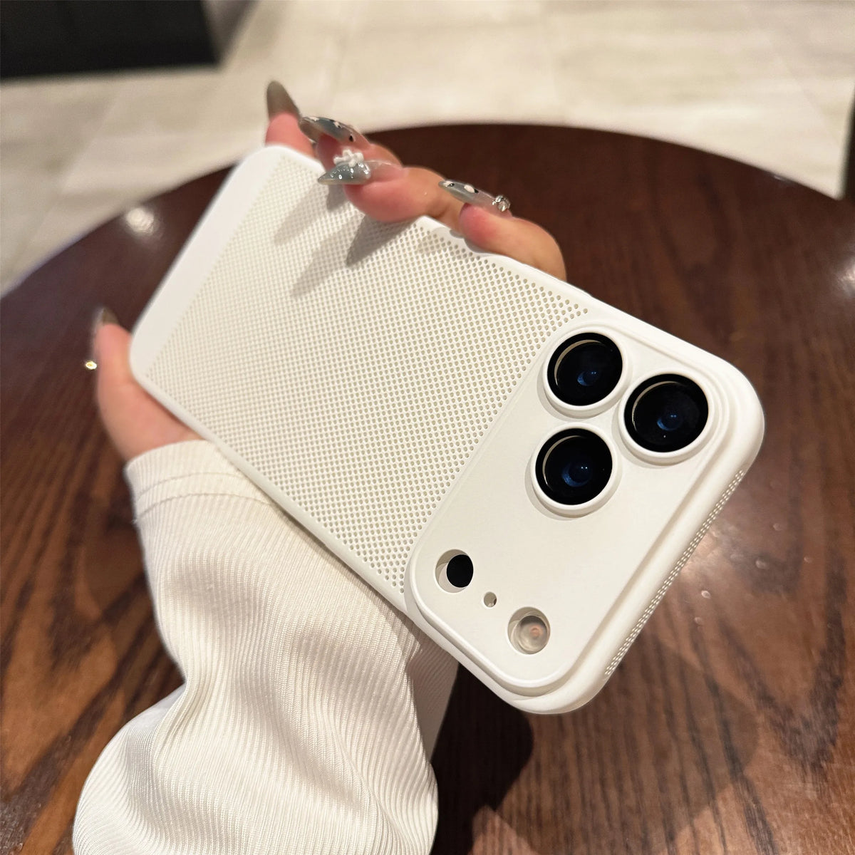 Original Cooling Grid Heat Dissipation Phone Case For iPhone 17Air 16 16E 15 14 13 12 11 17 Pro Max Mesh Breathable Hard Cover