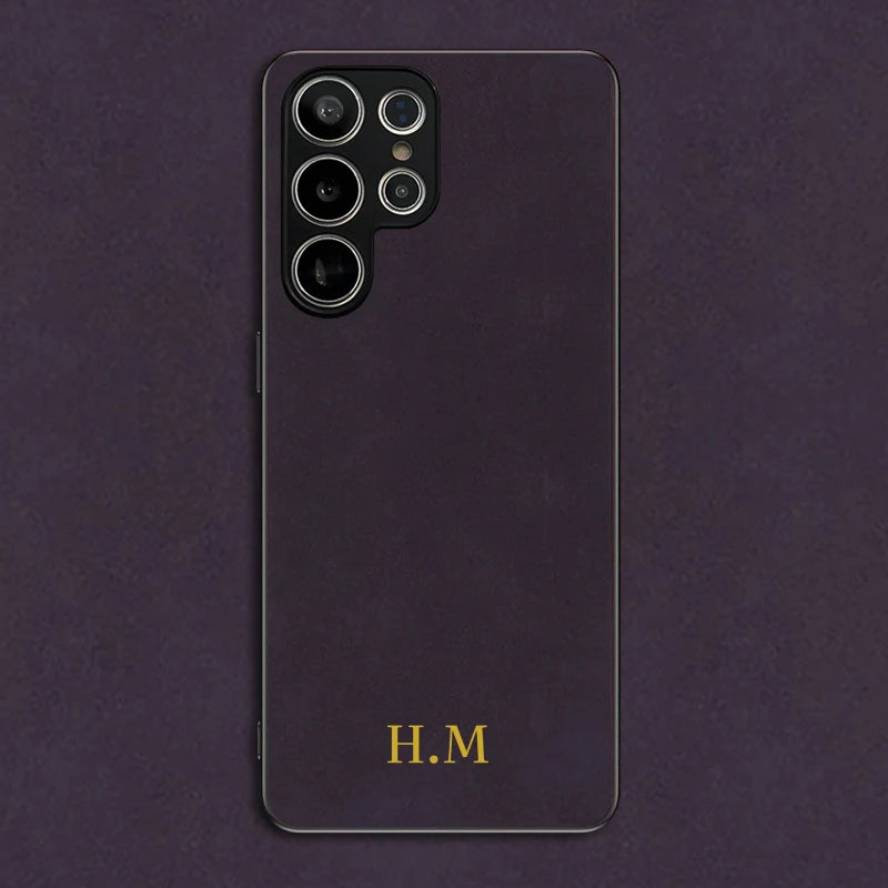 Custom Personalised Initial Name Case For Samsung galaxy S25 S24 S23 S22 S21 Plus S22 Ultra S20 S21 FE 5G S10 Leather Cover