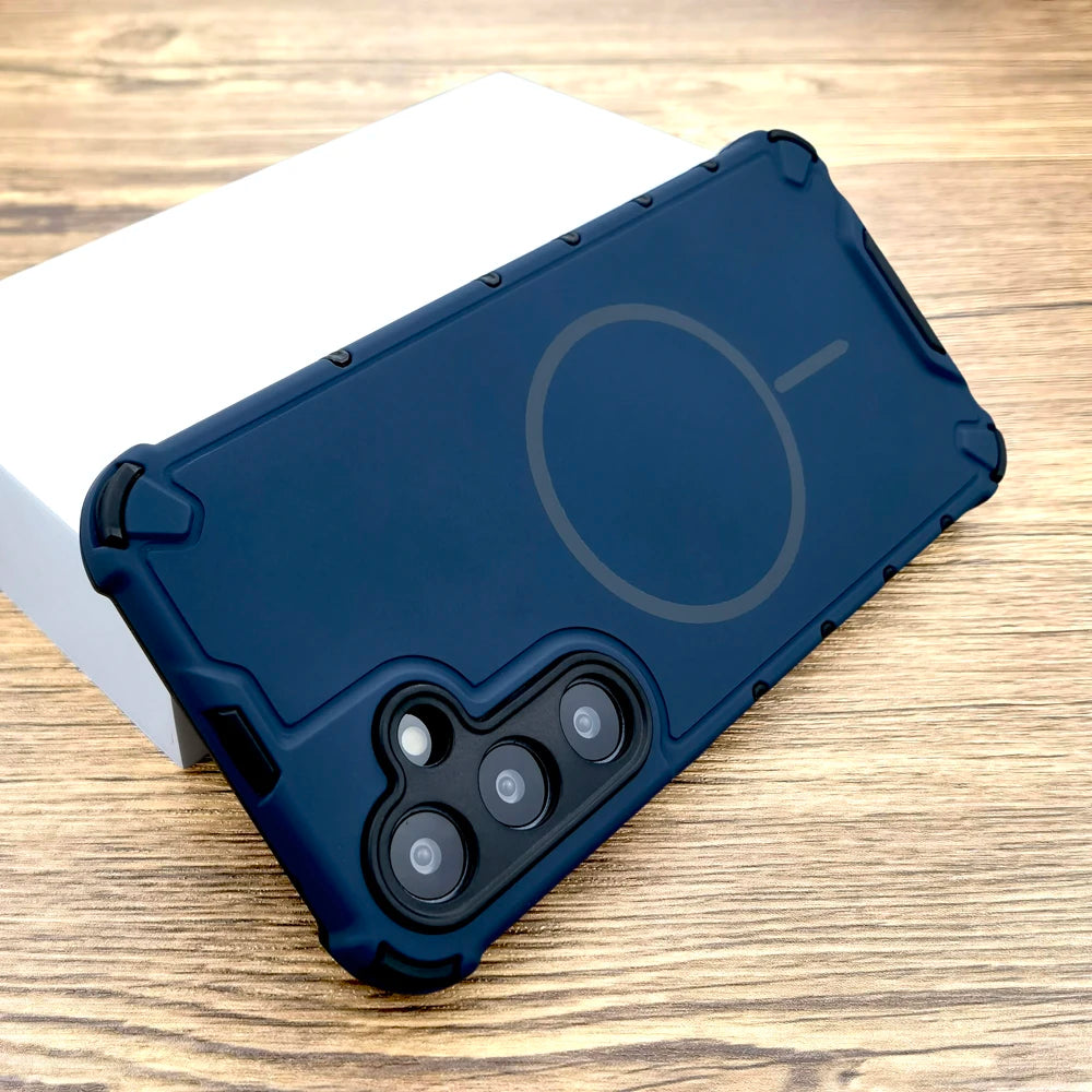 Shockproof Armor Matte Case For Samsung Galaxy A56 A36 A55 A54 A35 A15 5G S26 S25 S24 S23 Ultra Plus for Magsafe Charge Cover