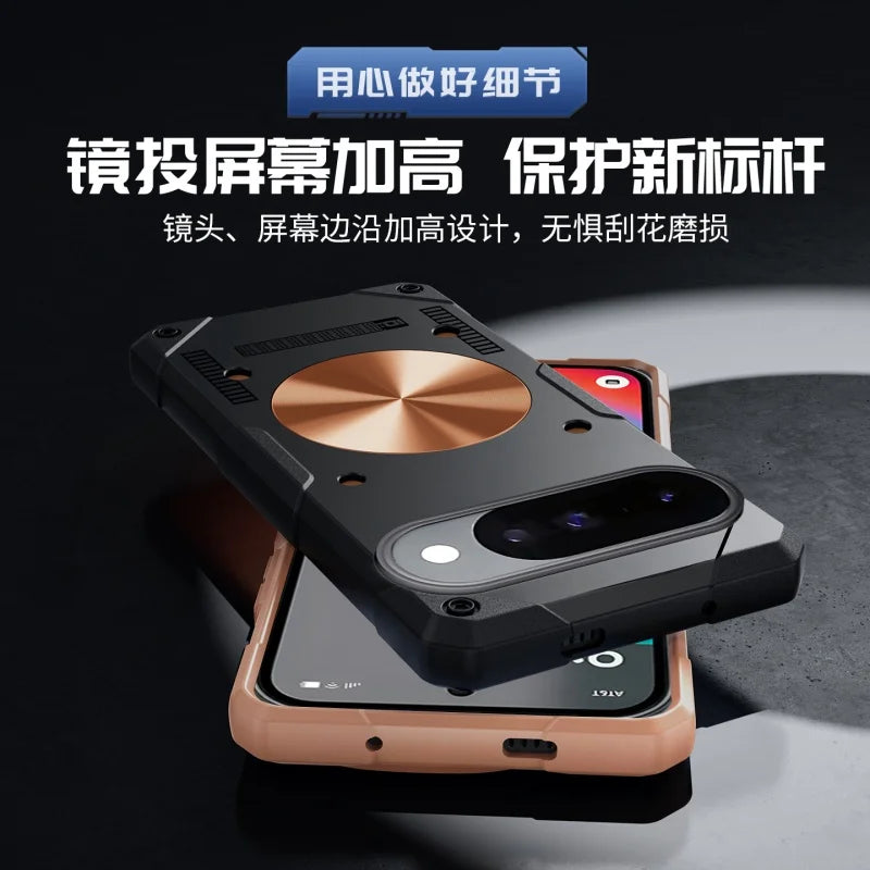 Copper Heat Dissipation Magnetic Phone Case For Google 11 10 9 Pro XL Cooling Case Heavy Duty Shockproof Cover Silicone Casing
