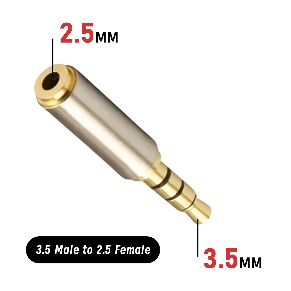 2/4/10pcs 3.5mm To 2.5mm Audio Adapter for Cable Stereo Headphone Headset Mic 2.5mm Male To 3.5mm Female Plug Connector