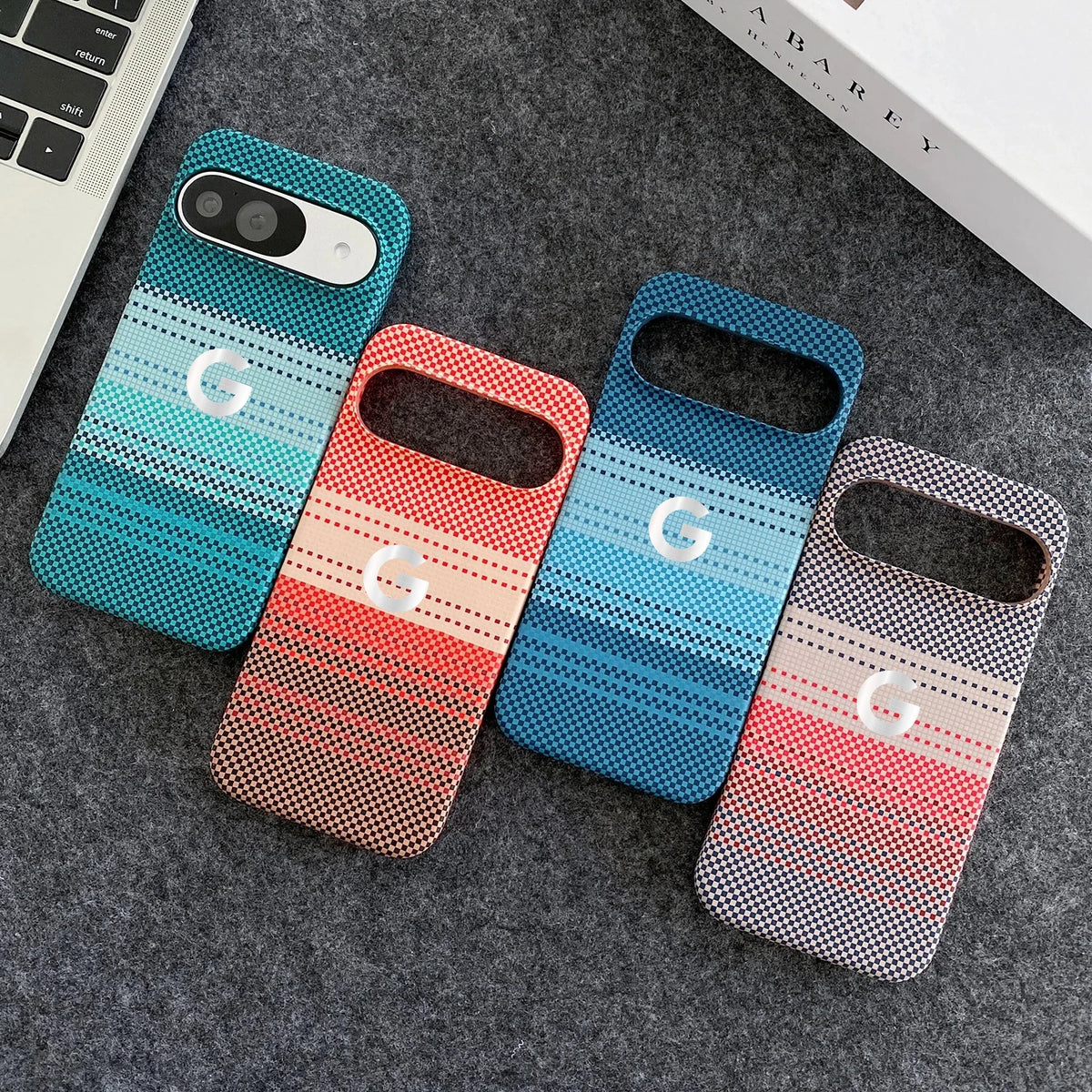 Luxury Ultra-Thin Carbon Fiber Kevlar Pattern Case For Google Pixel 9 Pro XL 8 7 Pro 5G Wireless Charging Rugged Anti-drop Cover