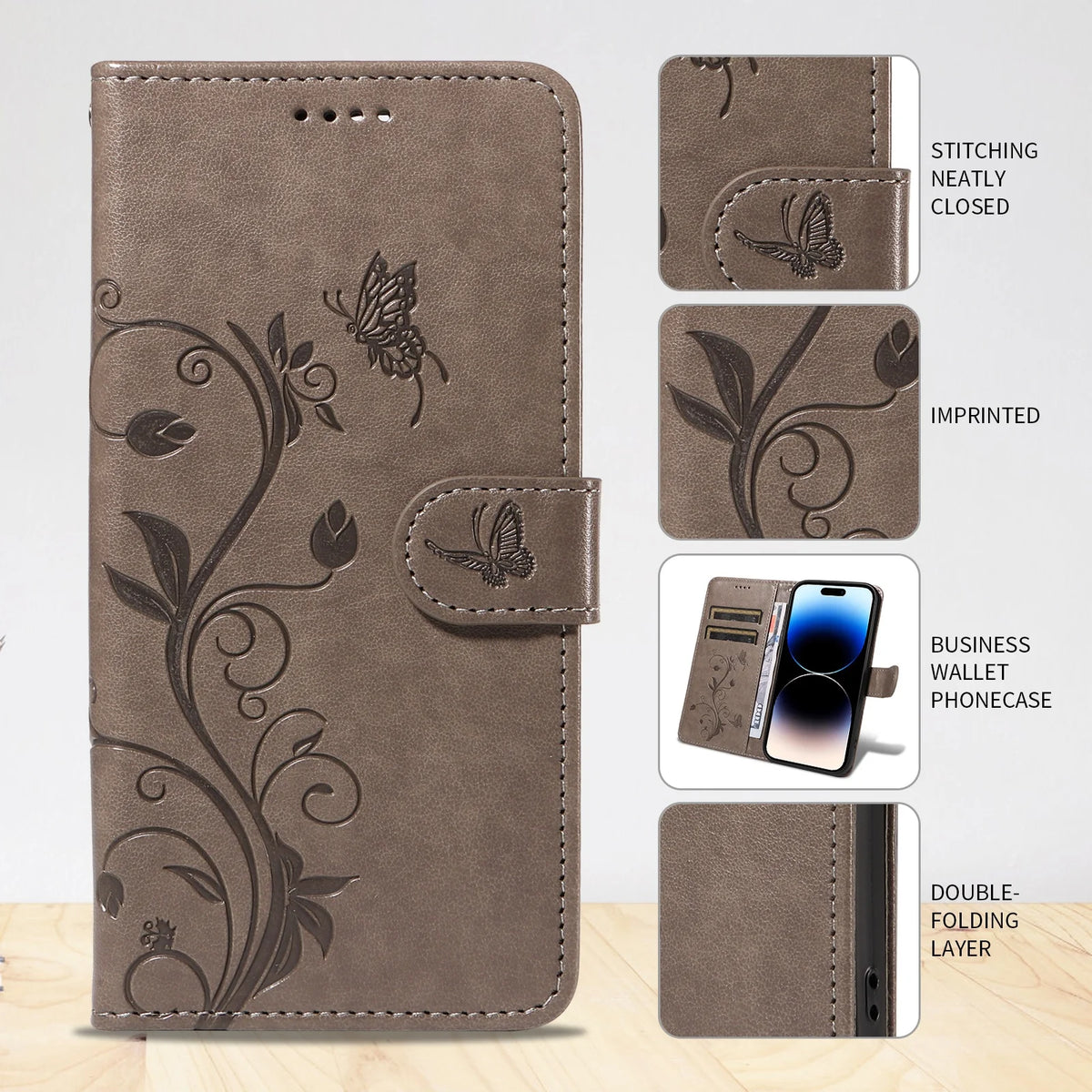Butterfly Flower Vine Case For Samsung Galaxy S26 S25 Edge S24 S23 S22 S21 S20 Ultra FE S10 Plus Flip Wallet Leather Phone Cover