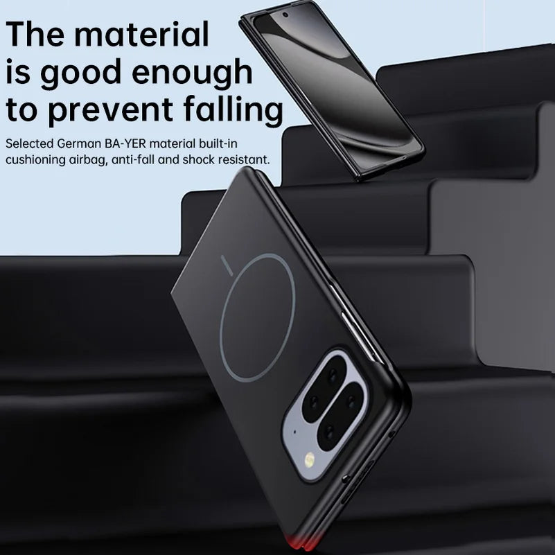 Slim Bezel-less Skin Feel Thin Magnetic Ring Case For Google Pixel 10 Pro Fold pixel9 pro fold pixel fold Camera Protect Cover