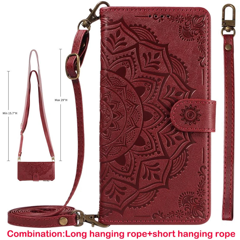Leather Case For Samsung Galaxy S25 FE S26 Ultra S7 Edge S8 S9 Plus S10 Lite Note 10 8 Flip Wallet Zipper 9 Card Phone Cover