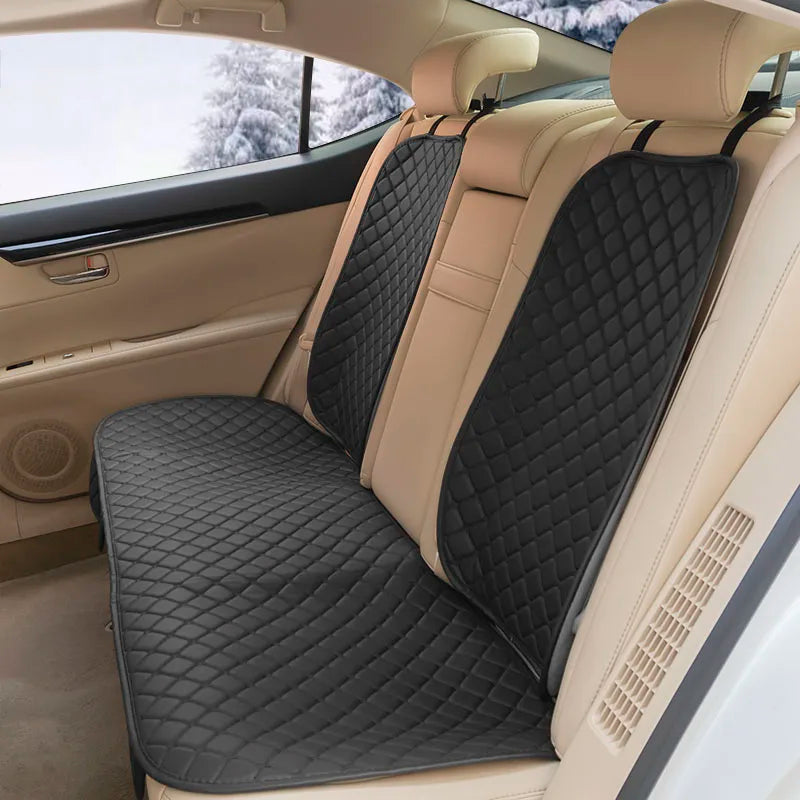 SEAMETAL PU Leather Car Seat Cover Front Rear Auto Chair Protector Backrest Waterproof Cushions Four Season for Car Accessories