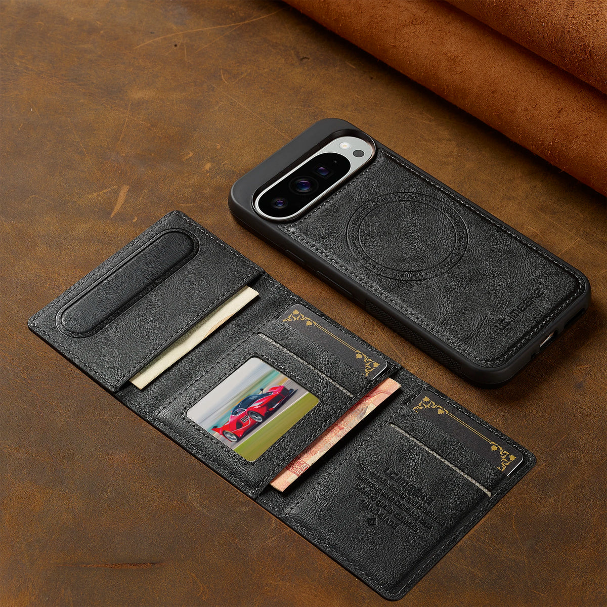Card holder Phone Case For Google pixel 10 9 8 7 pro XL 8A 9A cover Luxury For Magesafe Magnetic Leather funda wallet cases