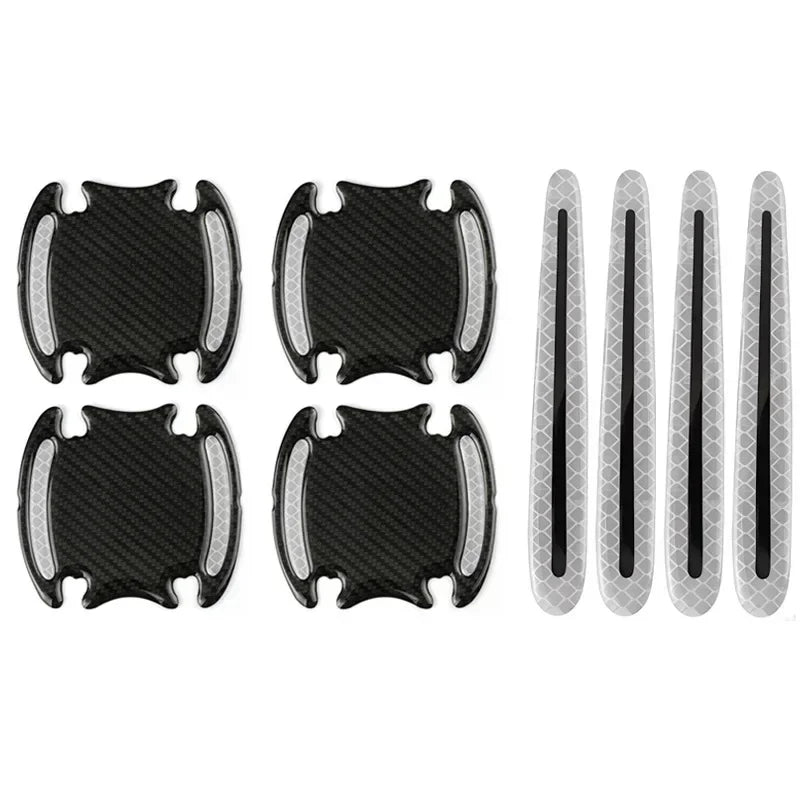 Universal Door Handle Sticker 3D Carbon Fiber Car Door Handle Paint Scratch Protector Sticker Auto Door Handle Scratch Cover
