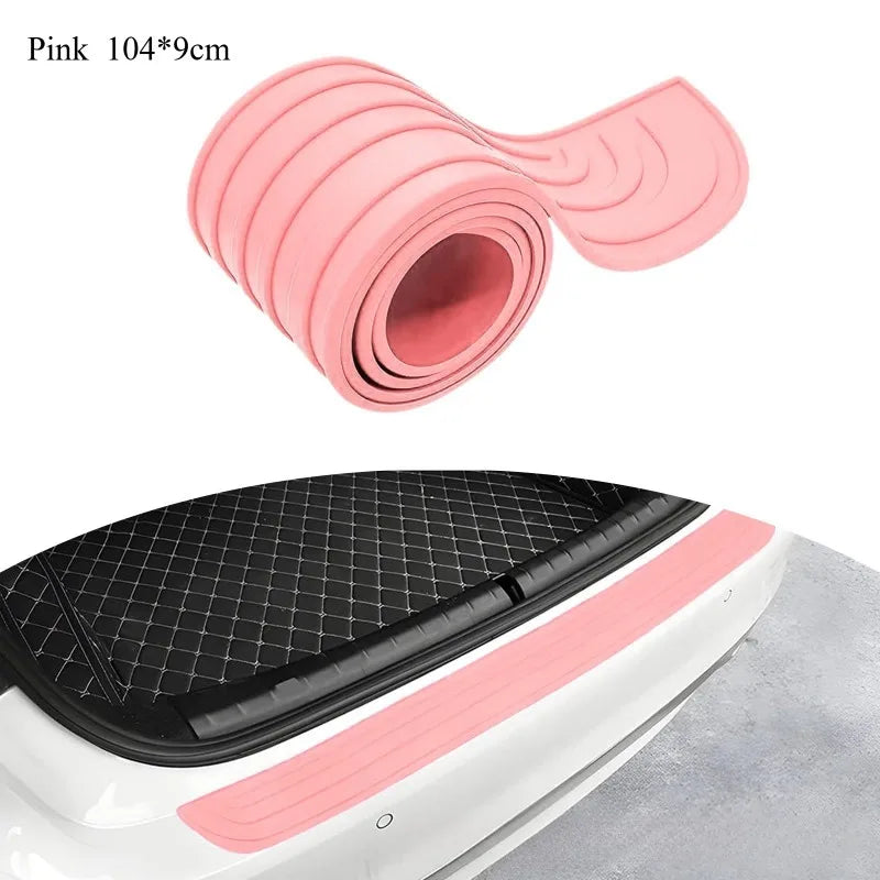 Car Trunk Sill Protector, Rear Bumper Guard, Tailgate Threshold Strip, Silicone Anti - Collision & Scratch Protection for Auto