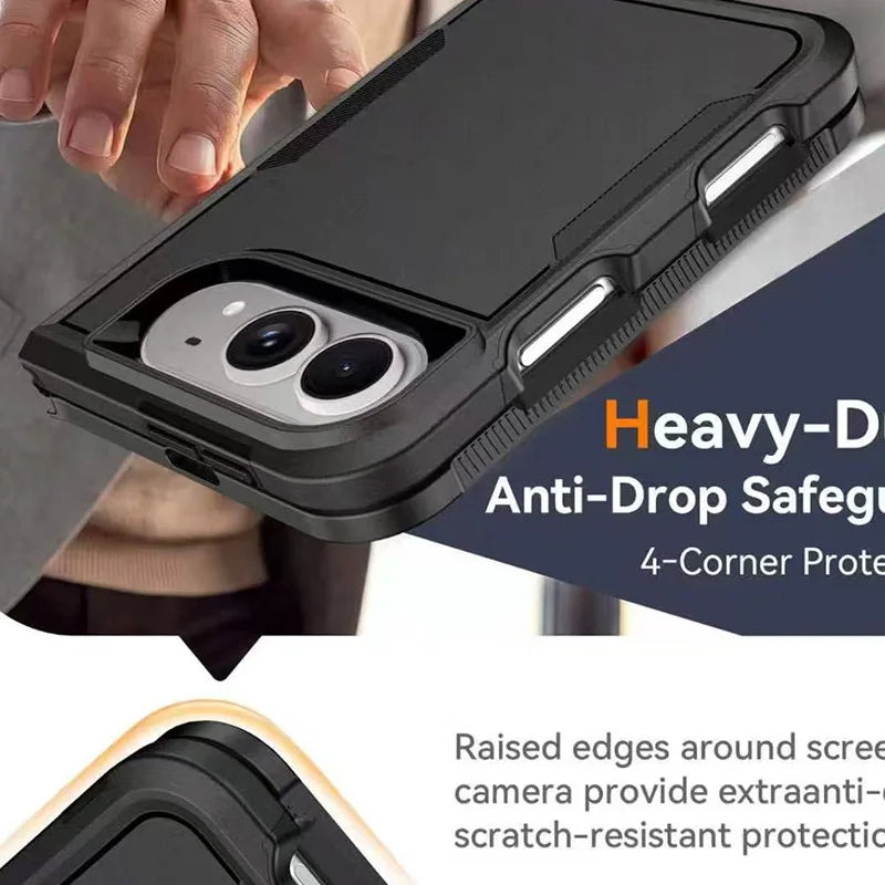 Color Blocking Soft Silicone Anti Drop And Anti Collision Folding Phone Case For IPhone Duo Portable Armor Protection Case