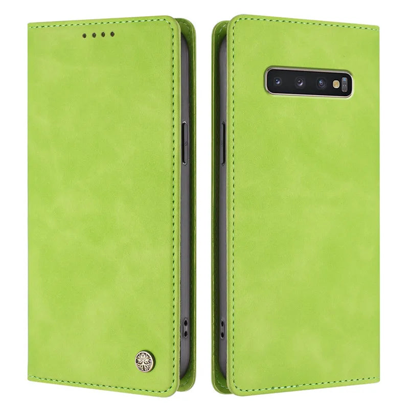 S10+ Luxury Wallet Flip Cover Phone Case For Samsung Galaxy S10E S10 Plus Lite G973F Magnetic Shockproof Leather Cases Fundas
