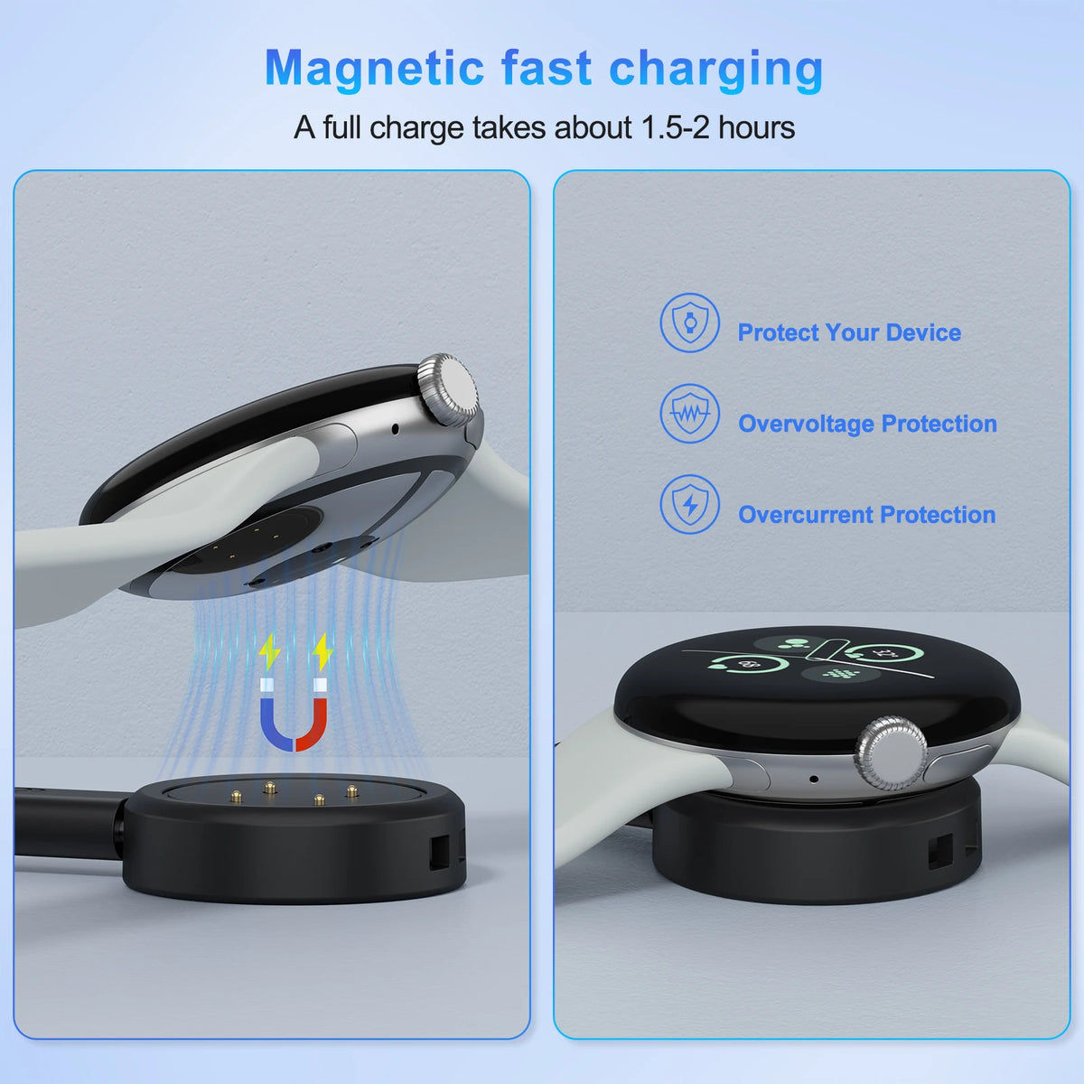 Smart Watch Charger For Google Pixel Watch 3/3XL/2 Replacement Charging Dock For Google Pixel Watch 2/3/3XL Charger With Lanyard