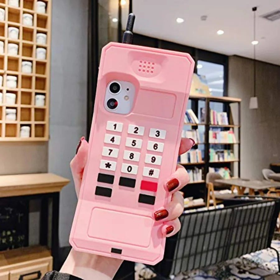 3D Silicone Case Compatible with iPhone 17 Pro Max, Retro Classic Creative Soft Rubber Bumper Cover Cool Fun Thick Protective S