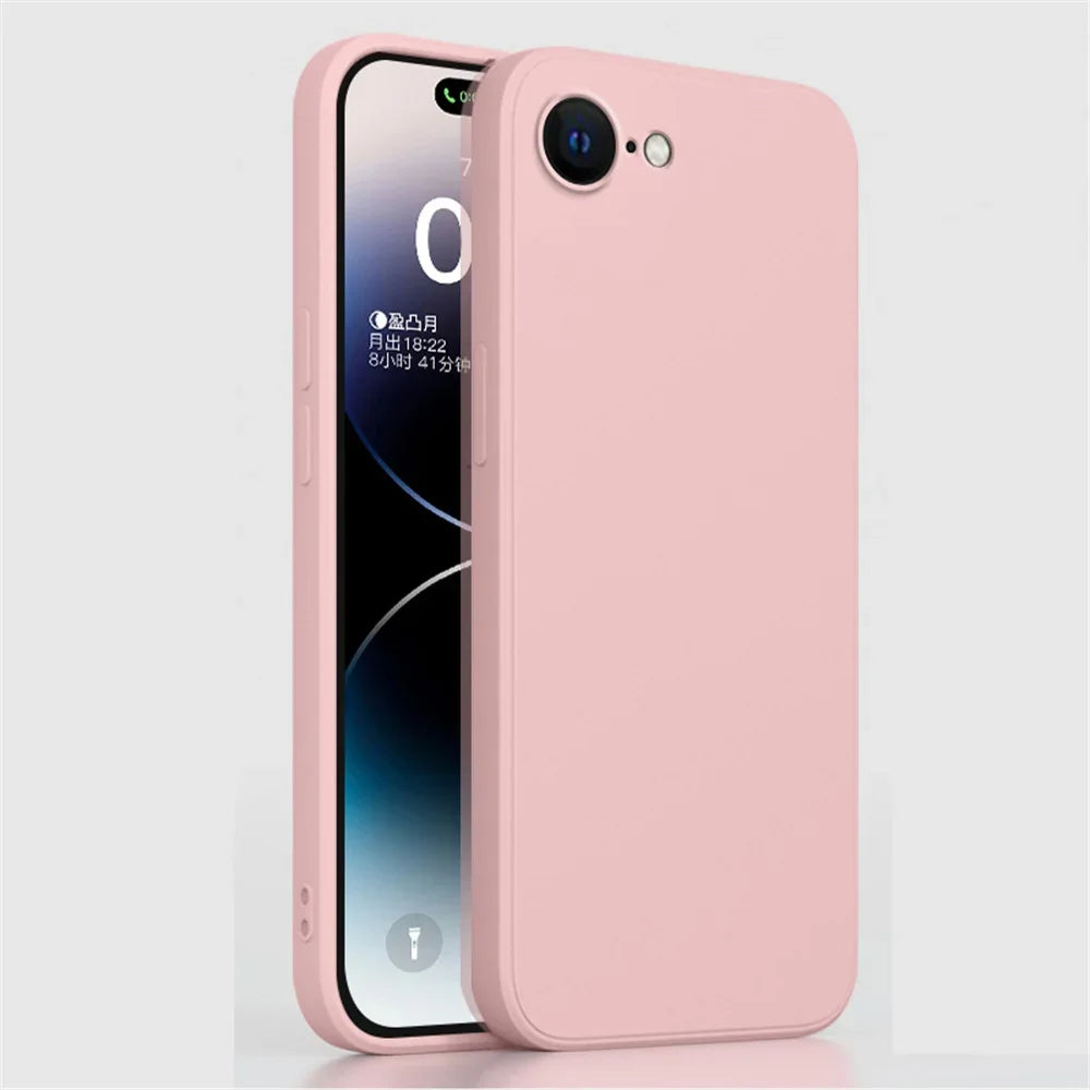 Luxury Phone Case For iPhone 16E For Apple iPhone 16E Cover 6.1 inch Original Liquid Silicone Rubber Shockproof Bumper Cover