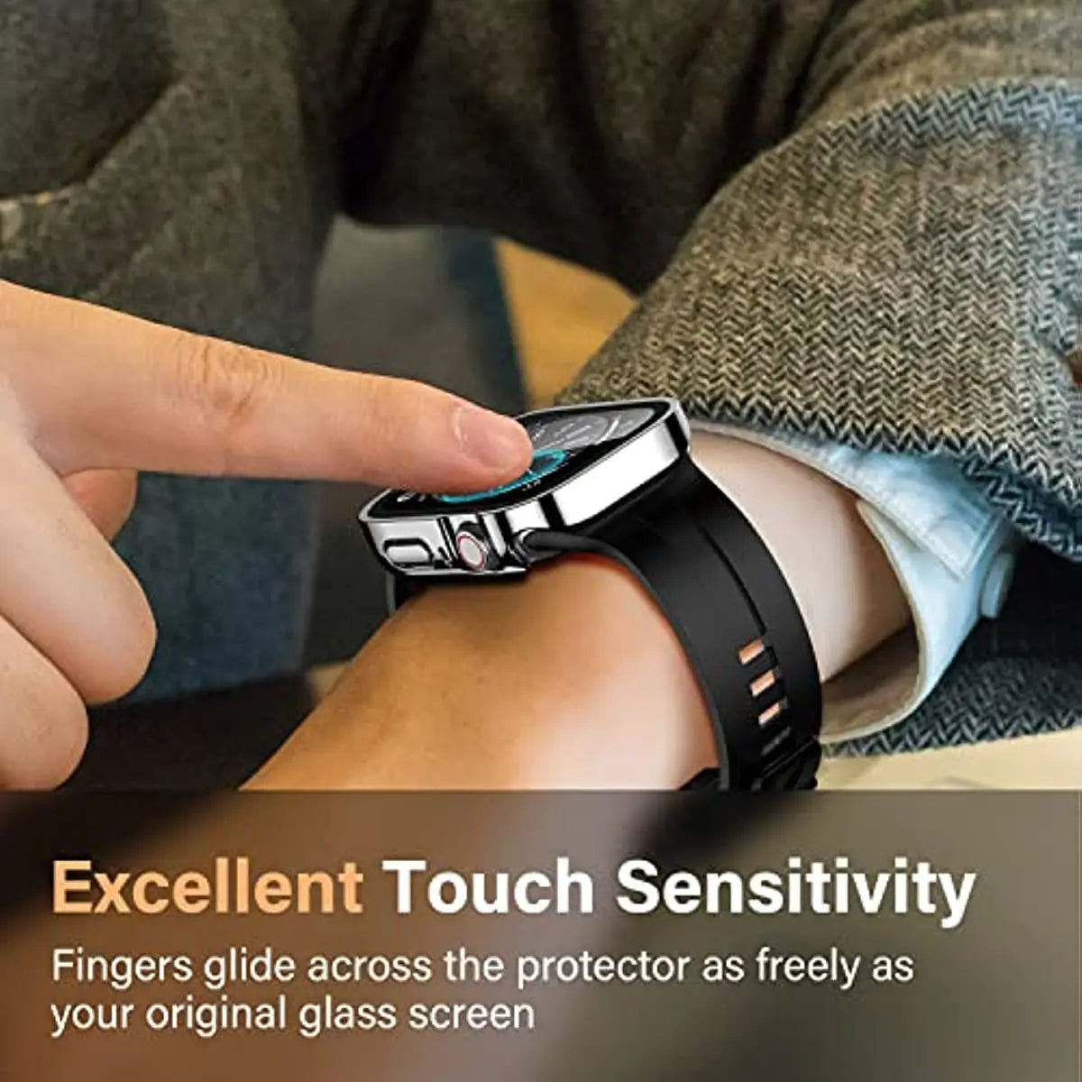 Waterproof Watch Case+Glass for Apple Watch 40/41/42/44/45/46mm, Scratch-Resistant Protective Case, for Series 11 10 987654 SE